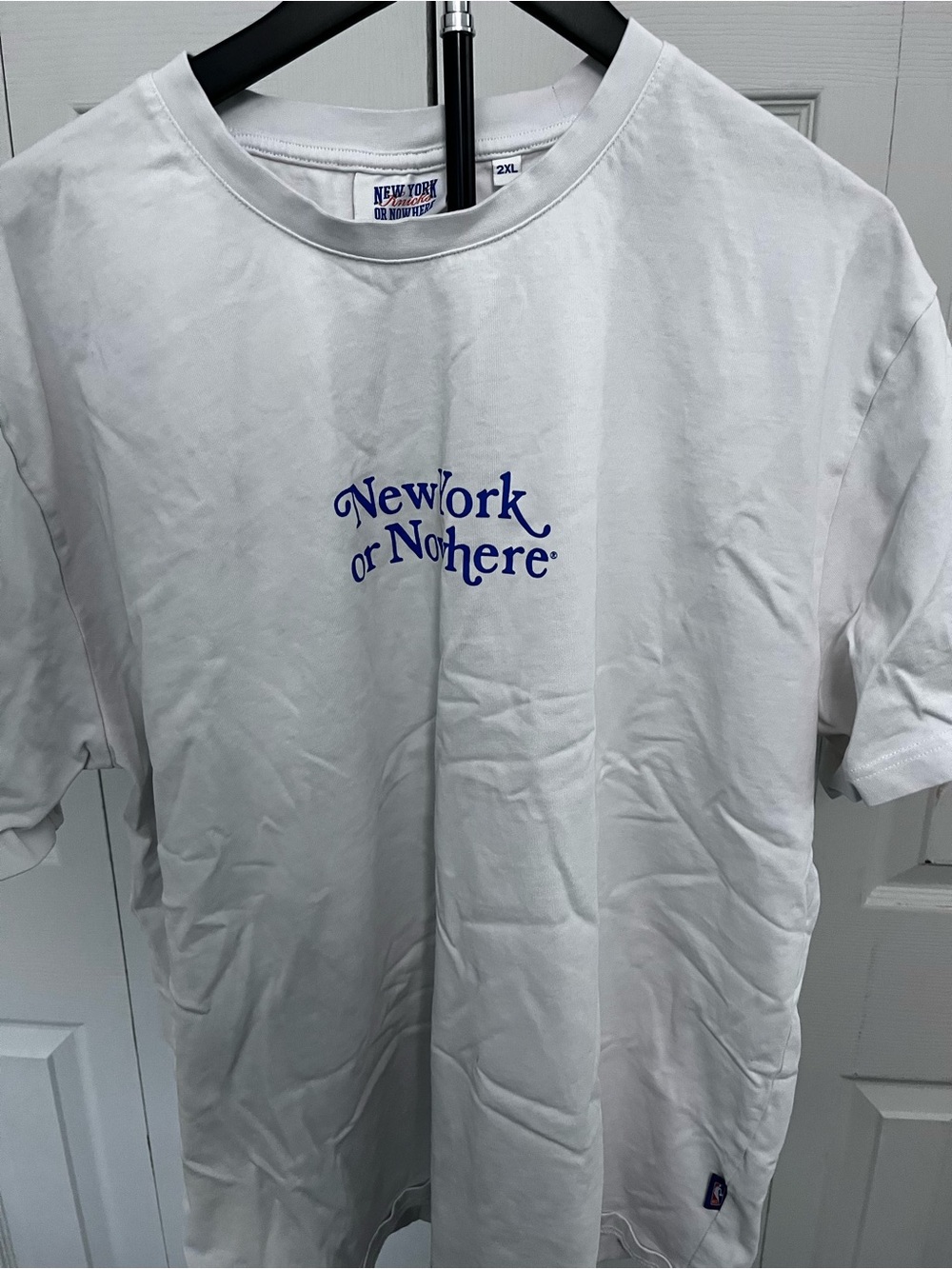 New York or Nowhere x Knicks White Logo Short Sleeve Tee